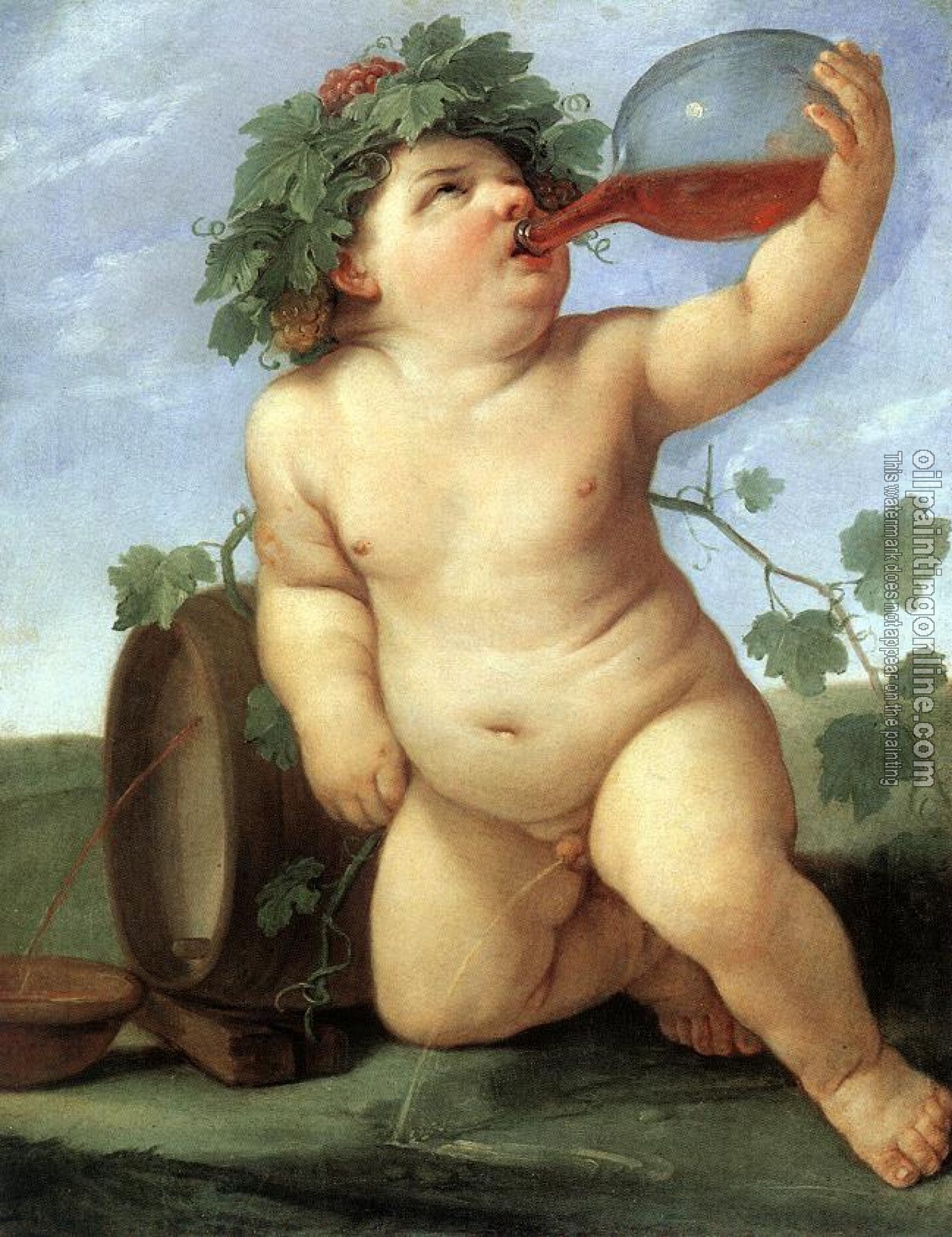 Guido Reni - Drinking Bacchus